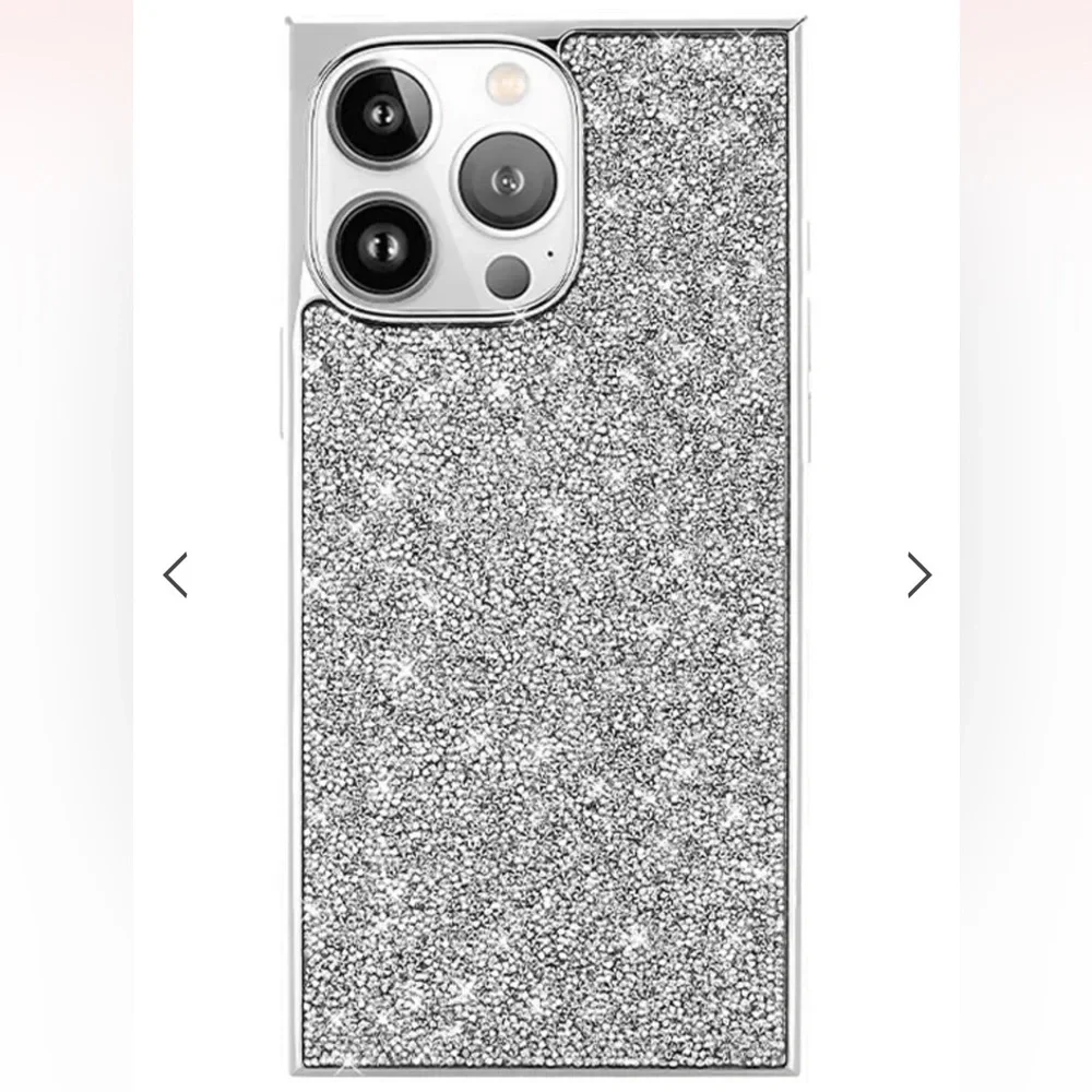 FLAUNT | ✨NEW✨ Elite Collection - SQUARE® Silver Crystal Elegance iPhone Case